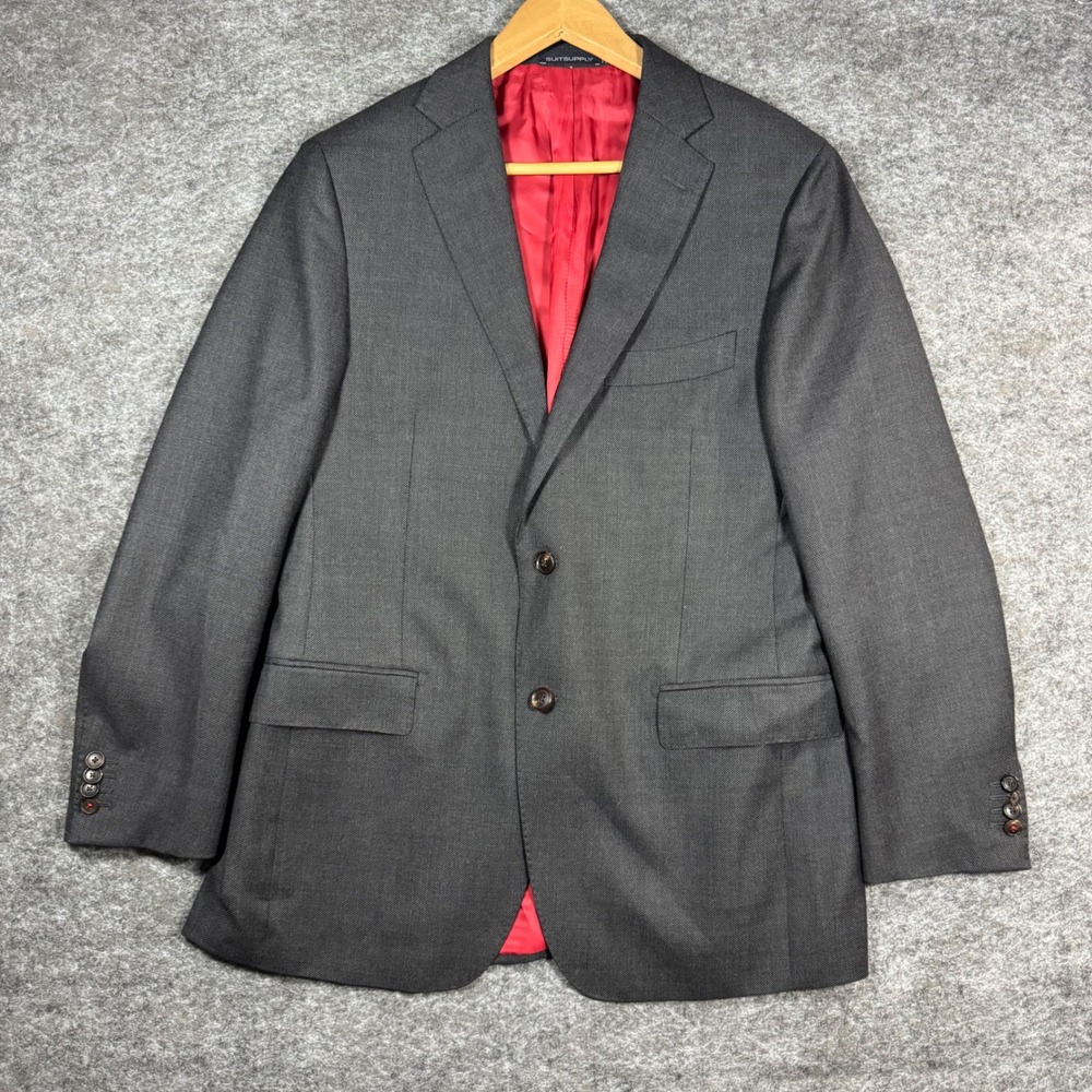 Suitsupply Sienna Blazer Suit Jacket Mens 42R Vitale Barberis Canonico Wool Grey